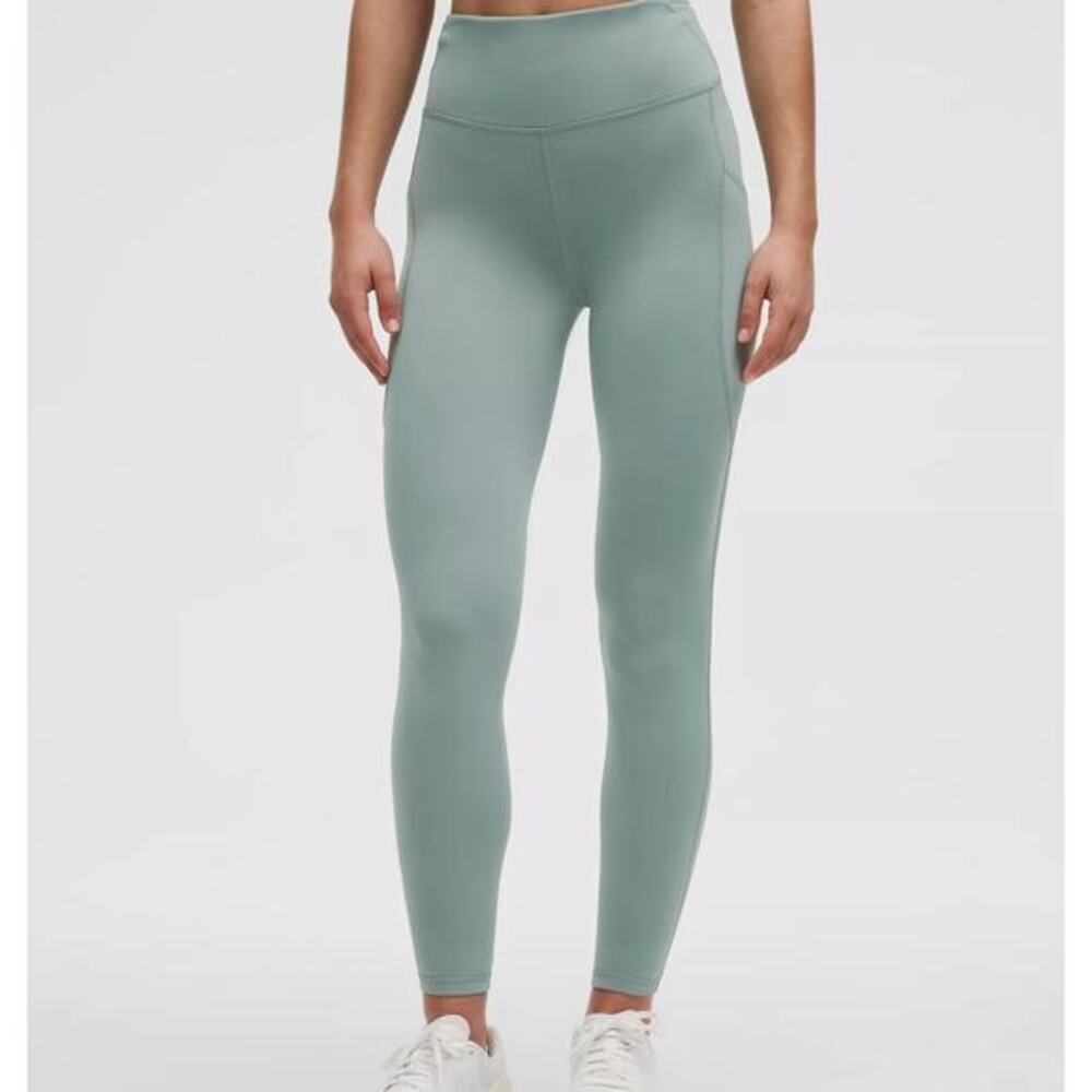Lululemon Fast and Free High-Rise Thermal Tight‎ Pocket Color Crater Blue SZ 14